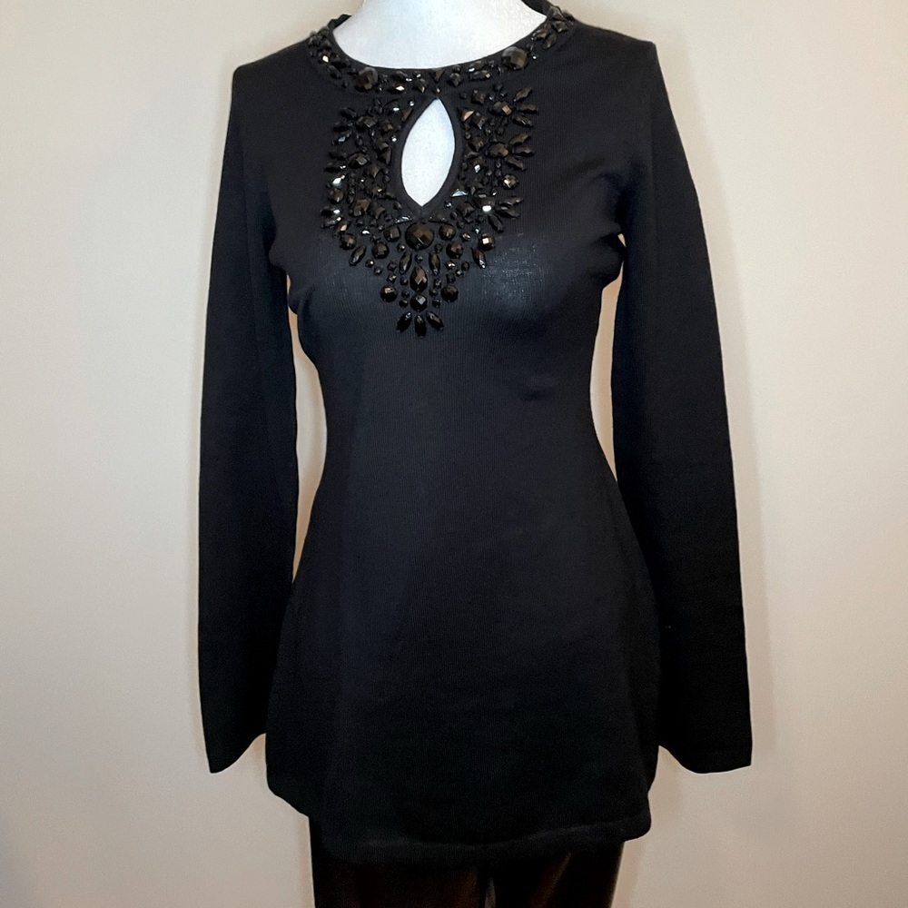 NWT Esperanza long sleeve, sweater tunic, black size medium